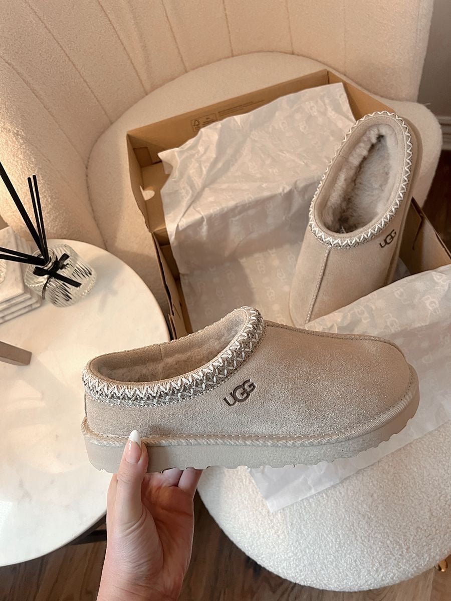 Ugg Tasman suede slippers cream - Sneakers Club EU | Authentic Sneakers Online Nike, Adidas, Jordan & More